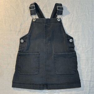 OshKosh B’gosh Washed Black Denim “Pinnie” Pinafore Dress Size 2T